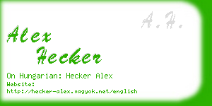 alex hecker business card
